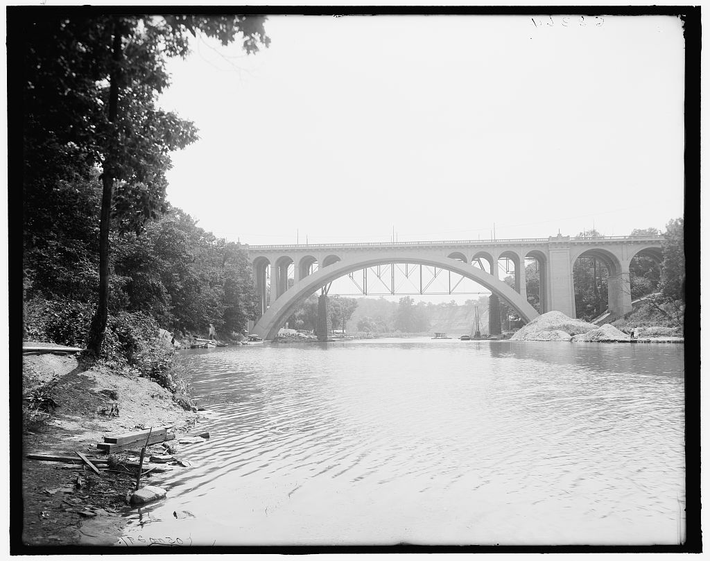 High bridge over the Rocky River at Lakewood's western edge