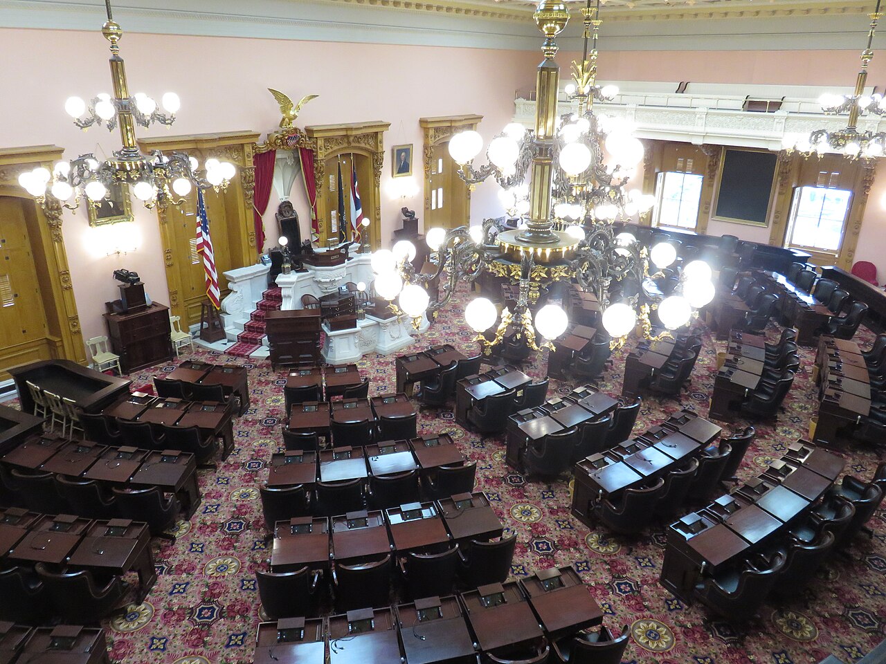 The Ohio House of Representatives chamber in the Statehouse