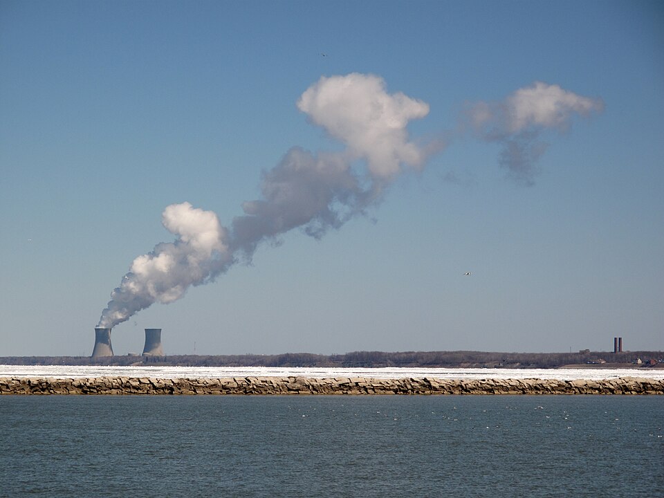 Perry Nuclear Power Plant seen from Headlands State Park
