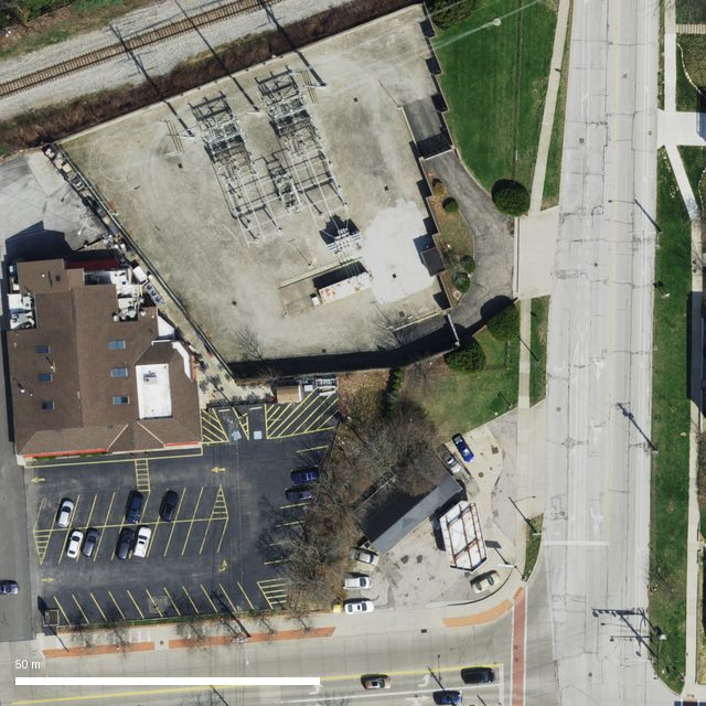 Aerial view of the Edgewater substation