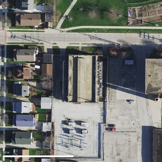 Aerial view of the Lakewood substation